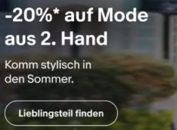 Ebay: Mode aus zweiter Hand nochmals 20 Prozent günstiger