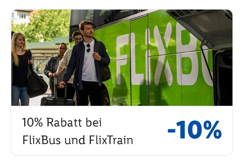 Lidl Plus: 10 Prozent Rabatt bei Flixbus