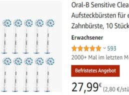 Oral-B: Zehnerpack Aufsteckbürsten für 27,99 Euro