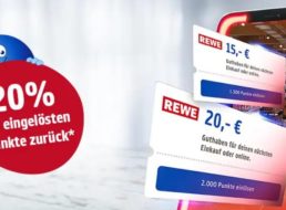 Rewe: 20 Prozent Payback-Punkte zurück