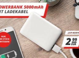 Druckerzubehoer: Powerbank mit 5000 mAh für 2,99 Euro