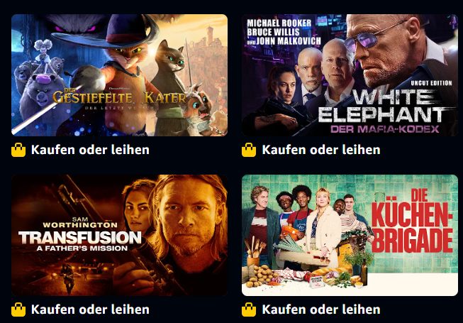 Prime Video: Filme leihen für 99 Cent bis Sonntag