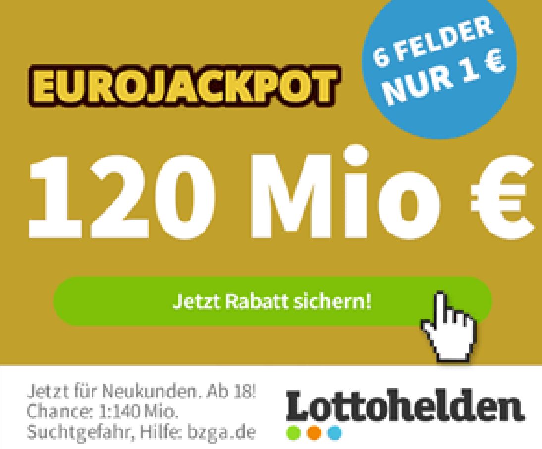 Eurojackpot: Rekordstand von 120 Millionen, 6 Felder für 1 Euro