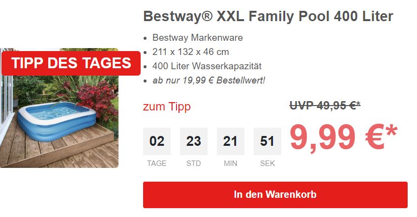 Druckerzubehoer: "XXL Family Pool" für 9,99 Euro