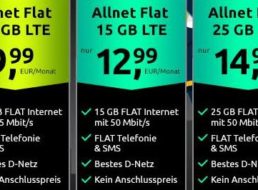 Telekom-Netz: Telefonflat mit 10 – 25 GByte LTE ab 9,99 Euro