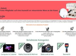 Amazon Retourenkauf: 30 Prozent Rabatt bis Mittwoch Abend