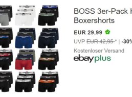 Boss: Dreierpack Boxershorts für 29,99 Euro frei Haus