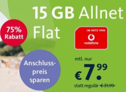 Knaller: 15 GByte LTE im Vodafone-Netz für 7,99 Euro