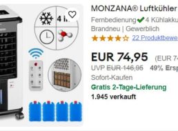 Ebay: Monzana Luftkühler zum Bestpreis von 74,95 Euro