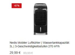 Fiducia: Lüfter mit Eistanks und Verdunstung für 29,99 Euro