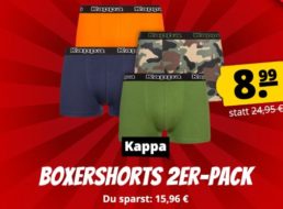 Kappa: Doppelpack Boxershorts für 8,99 Euro