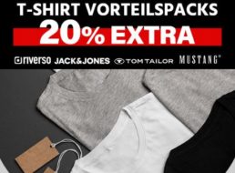 Jeans Direct: T-Shirt-Vorteilspacks mit 20 Prozent Rabatt