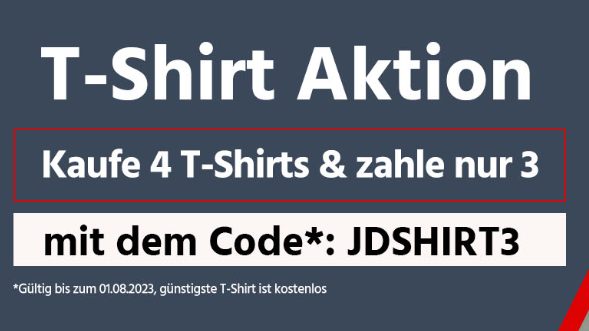 Jeans Direct: Vier T-Shirts zum Preis von dreien