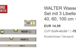 Ebay: Walter-Wasserwaagen im Dreierpack für 14,99 Euro