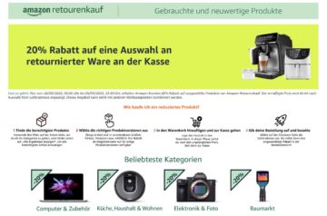 Amazon Retourenkauf: 20 Prozent Rabatt Auf B-Ware – Discountfan.de