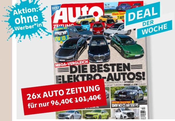 Auto Zeitung: Jahresabo für 96,40 Euro mit Gutschein über 100 Euro