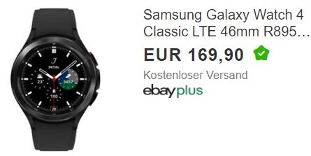 Samsung: Galaxy Watch 4 Classic LTE für 169,90