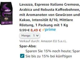 Amazon: „Lavazza Espresso Italiano“ ab 8,49 Euro