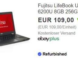 Ebay: Fujitsu LifeBook U727 als B-Ware für 104 Euro