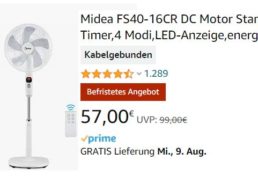 Amazon: Bestseller-Standventilator mit gutem Testergebnis für 57 Euro