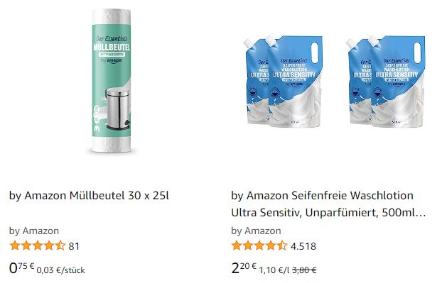 Amazon Prime: 30er-Pack Müllbeutel für 67 Cent