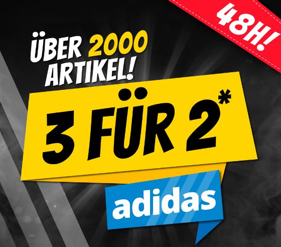 Sportspar: Drei Adidas-Artikel zum Preis von zweien