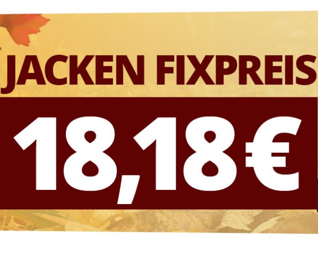 Sportspar: Jacken-Sale zum Pauschalpreis von je 18,18 Euro