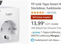 Amazon: TP-Link Tapo Smart mit Verbrauchskontrolle für 13,99 Euro