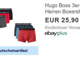 Hugo Boss: Boxershorts im Dreierpack für 20,72 Euro