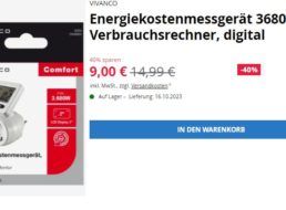 Vivanco: Energiekostenmessgerät für 9 Euro plus Versand