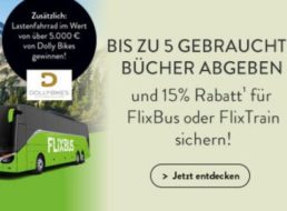 Gratis: Flixbus-Gutschein gegen Bücherspende bei Hugendubel