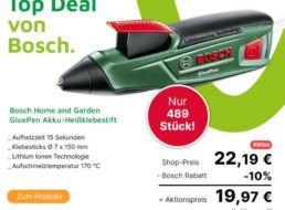Bosch: Heißklebestift „GluePen“ für 19,97 Euro frei Haus