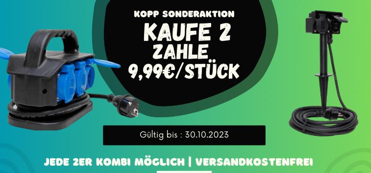 Kopp: Outdoor-Steckdosen für 19,98 Euro im Doppelpack