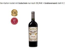 Weinboerse: 6 x Goldprämierter „Brotello Rosso Toscana“ für 31 74 Euro