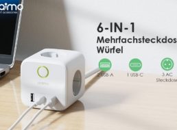 Amazon: USB-Steckdosenwürfel von Oraimo mit Kabel für 16,05 Euro