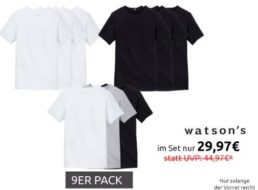 Bio-Baumwolle: 9er-Pack T-Shirts für 29,97 Euro frei Haus