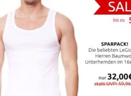 Outlet46: 16er Pack LeGiorgio-Unterhemden für 32 Euro