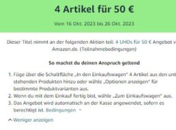 Amazon: Vier UHD-Filme für zusammen 50 Euro