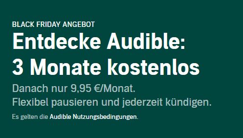 Gratis: Audible 3 Monate zum Nulltarif