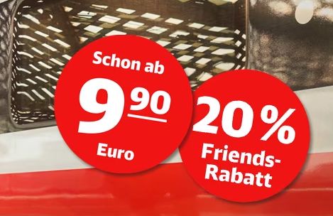 Bahn: 20 Prozent Friends Rabatt für 3-5 Personen