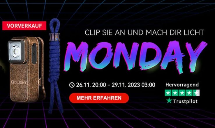 Olight: Neukunden-Geschenke und Rabattaktion zum "Cyber Monday"