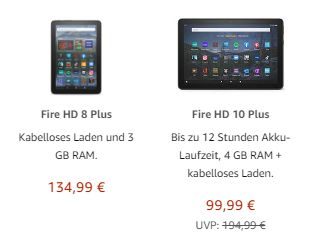 Amazon: Fire HD 10 Plus mit Kindle Unlimited für 99,99 Euro