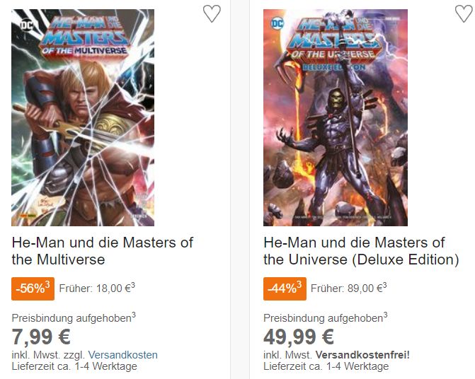 Terrashop: "He-Man"-Comics ab 7,99 Euro