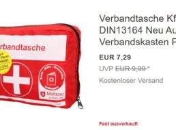 Ebay: KfZ-Verbandstasche für 7,29 Euro frei Haus