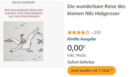 Gratis: "Nils Holgersson" als 25-Stunden-Hörbuch und eBook gratis