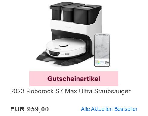 Ebay: "Roborock S7 Max Ultra" für 859 Euro