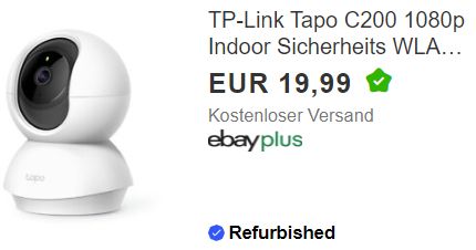 TP-Link: Tapo C200 als B-Ware für 17,99 Euro frei Haus