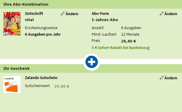 Vital: Jahresabo für 21,40 Euro mit Gutschein über 25 Euro