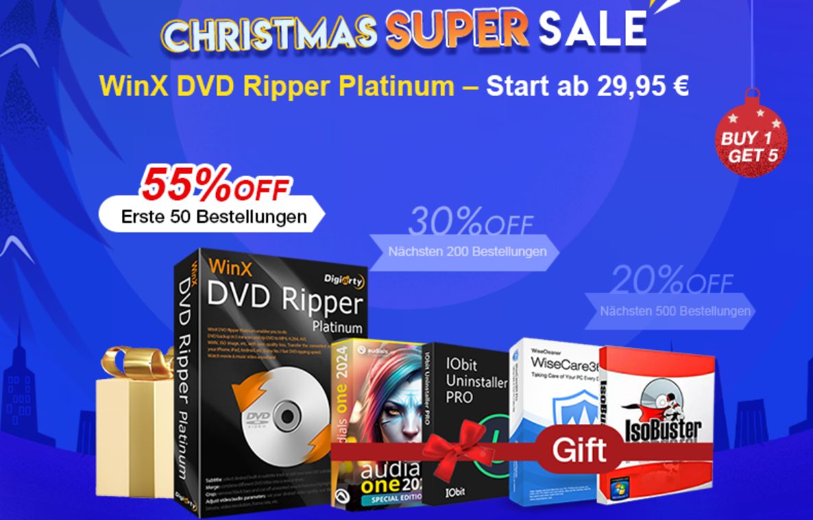 Gratis: Vier Software-Programme zum Kauf von DVD-Ripper Platinum geschenkt