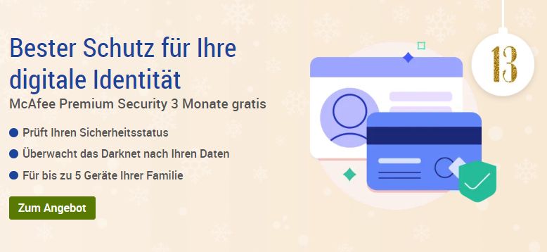 Gratis: McAfee Premium Security für 3 Monate zum Nulltarif